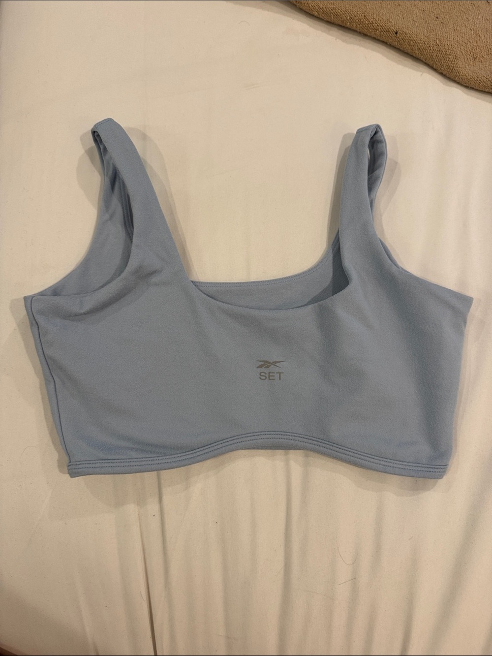 SET x Reebok Women's Light Blue Scoop Sports Bra